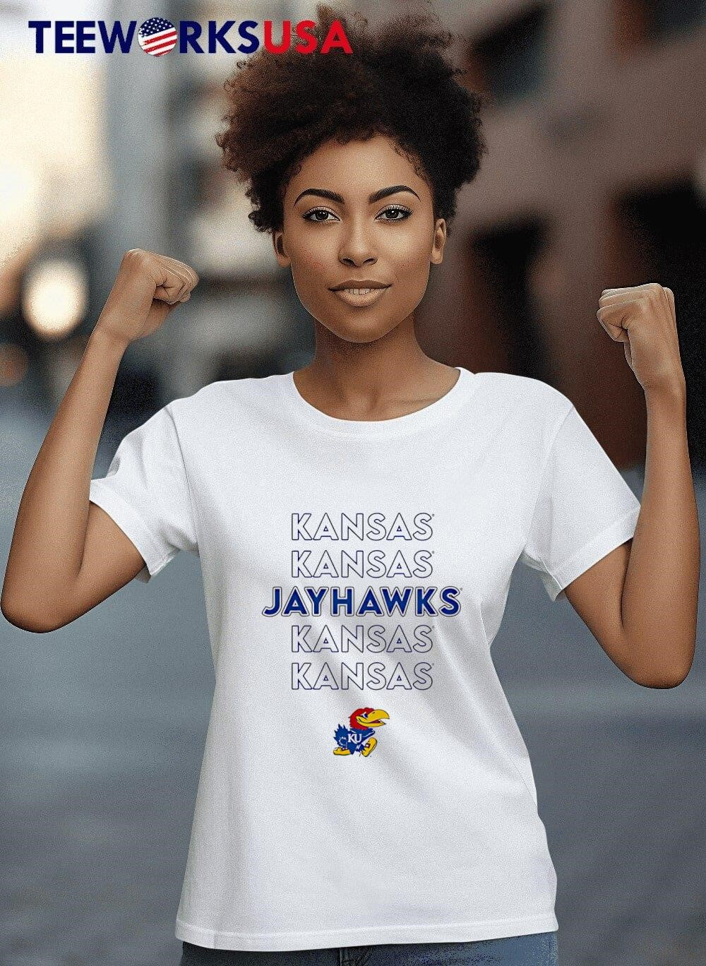 Kansas Jayhawks Stacked repeat - Adult & Kids T-Shirts, Sweatshirts & Hoodies apparel design preview 8