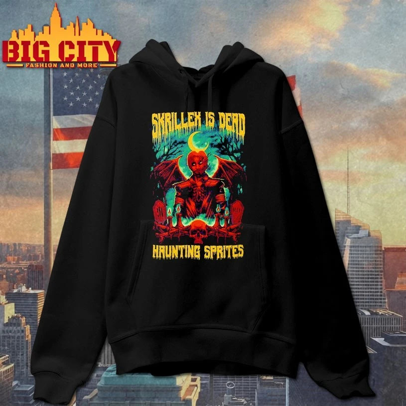 SKRILLER IS DEAD HAUNTING SPRITES Halloween 2025 - Adult & Kids T-Shirts, Sweatshirts & Hoodies apparel design preview 2