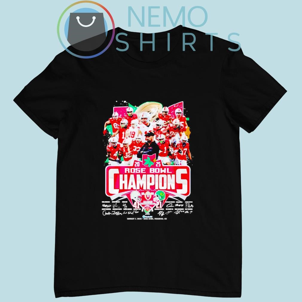 Ohio State Buckeyes 2025 Rose Bowl champions score 41 - Adult & Kids T-Shirts, Sweatshirts & Hoodies apparel design preview 1