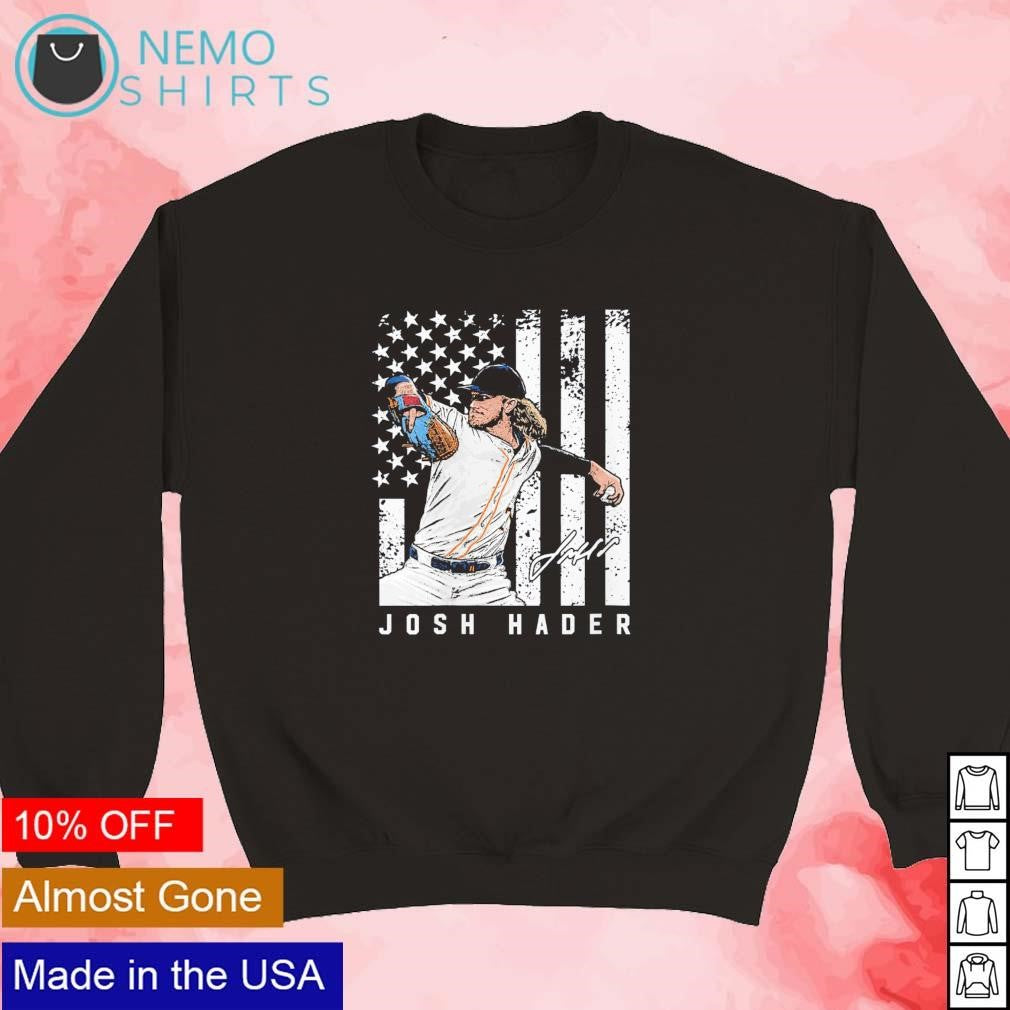 Josh Hader Houston Astros signature USA flag - Adult & Kids T-Shirts, Sweatshirts & Hoodies apparel design preview 5