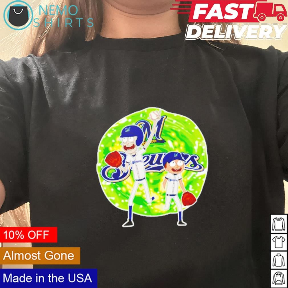 Milwaukee Brewers Rick and Morty - Adult & Kids T-Shirts, Sweatshirts & Hoodies apparel design preview 3