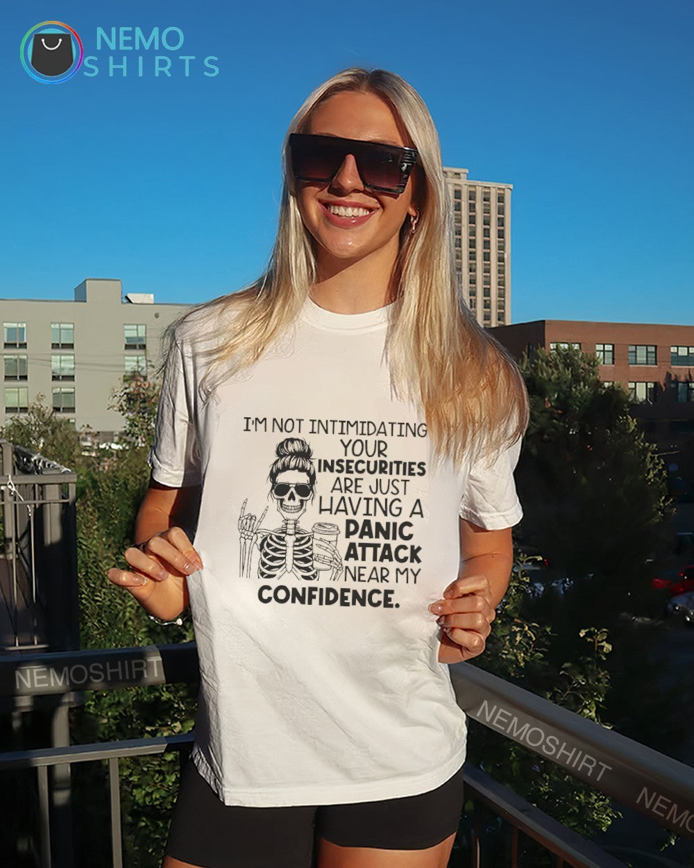 I'm not intimidating your insecurities are just - Adult & Kids T-Shirts, Sweatshirts & Hoodies apparel design preview 4