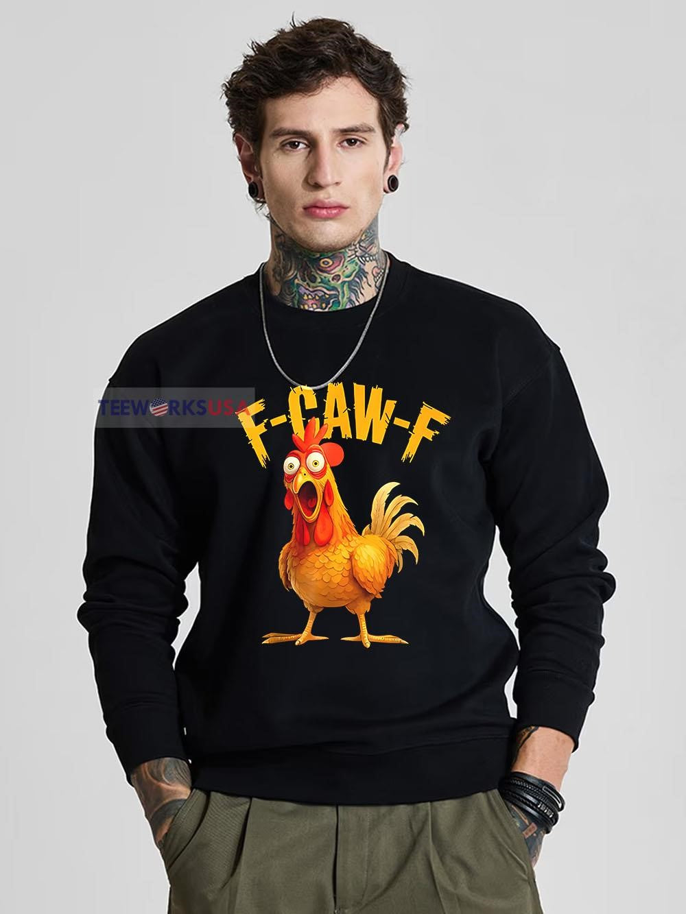 F-Caw-F Chicken - Adult & Kids T-Shirts, Sweatshirts & Hoodies apparel design preview 5