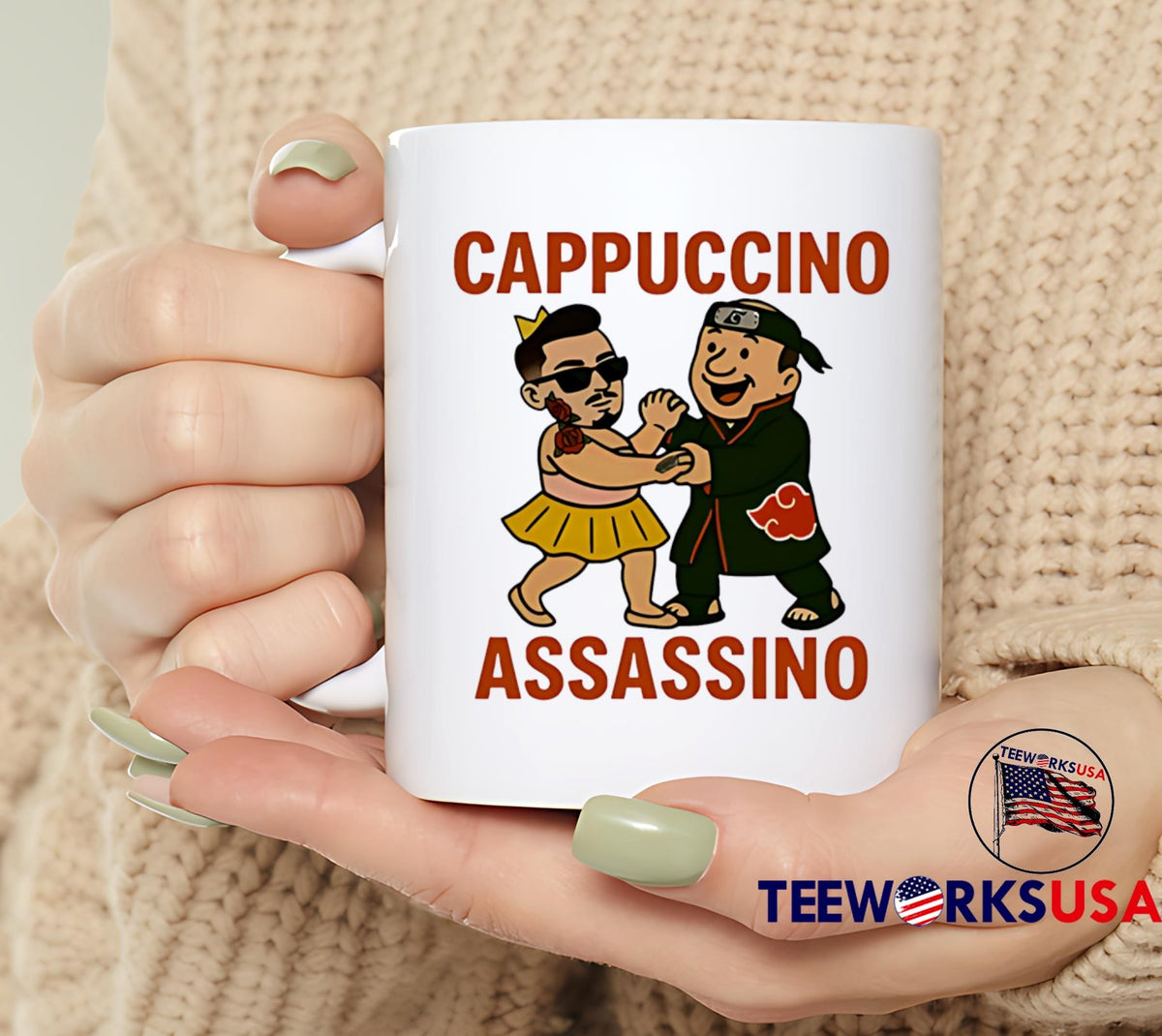 Crawly Goat Cappuccino Assassino - Adult & Kids T-Shirts, Sweatshirts & Hoodies apparel design preview 6
