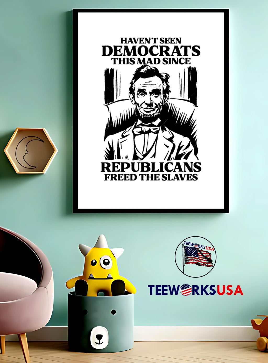Haven't Seen Democrats This Mad Since Republicans - Adult & Kids T-Shirts, Sweatshirts & Hoodies apparel design preview 3