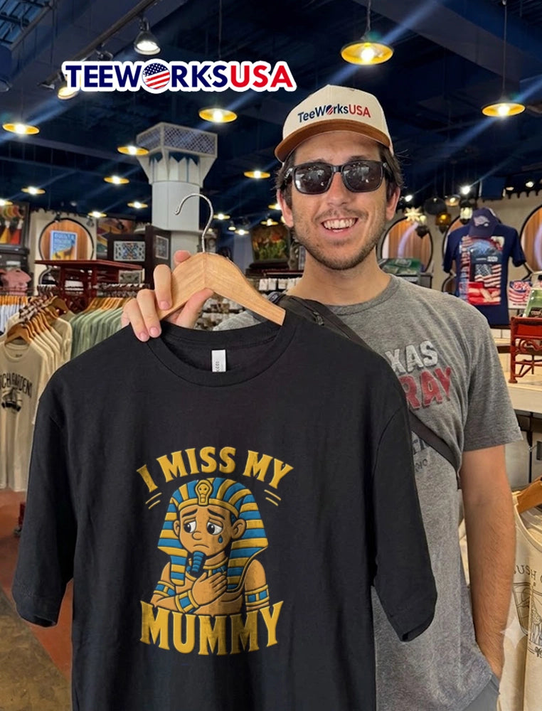 I Miss My Mummy crying egyptian pharaoh cartoon - Adult & Kids T-Shirts, Sweatshirts & Hoodies apparel design preview 2