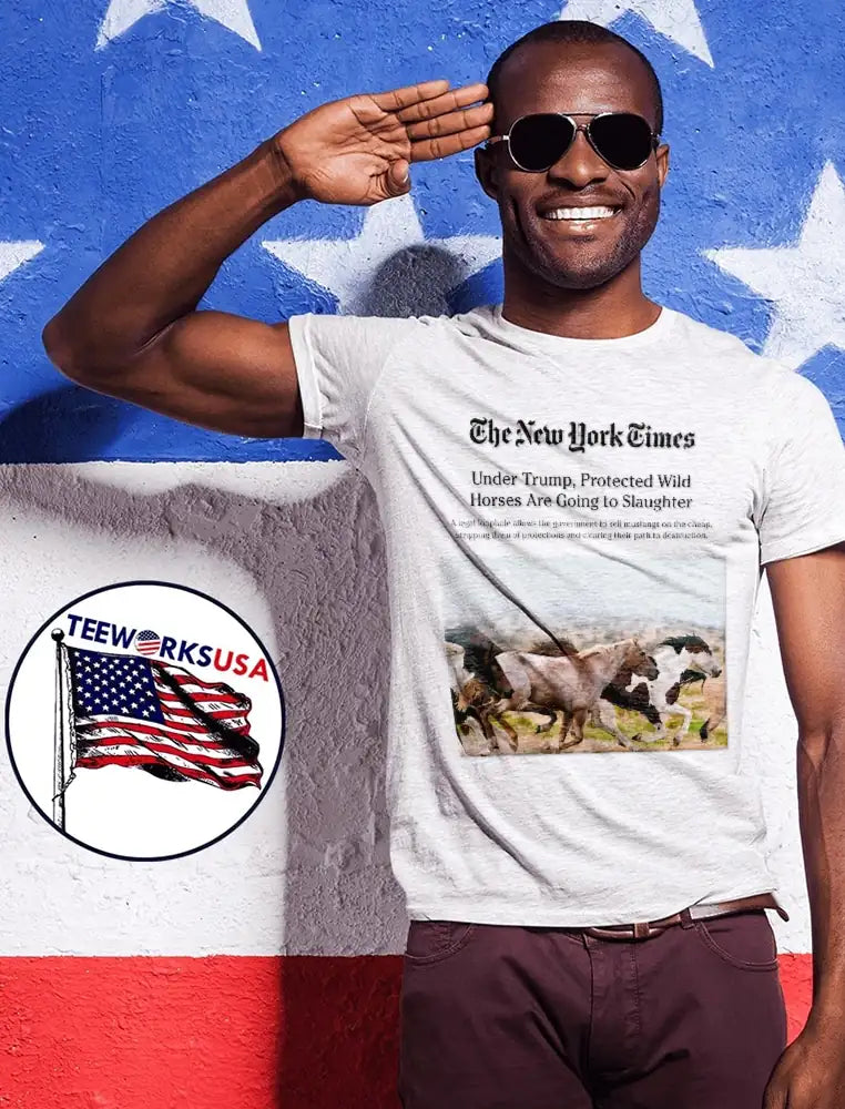 The New York Times under Trump protected wild horses - Adult & Kids T-Shirts, Sweatshirts & Hoodies apparel design preview 1