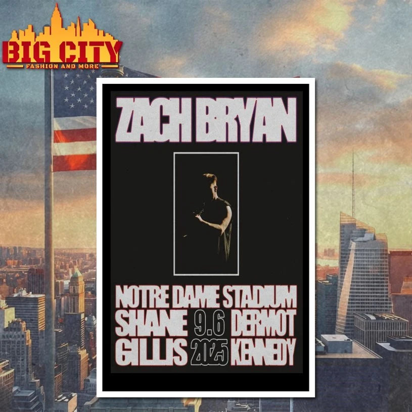 09.06.2025 Zach Bryan Tour Notre Dame, IN Poster - Adult & Kids T-Shirts, Sweatshirts & Hoodies apparel design preview 4