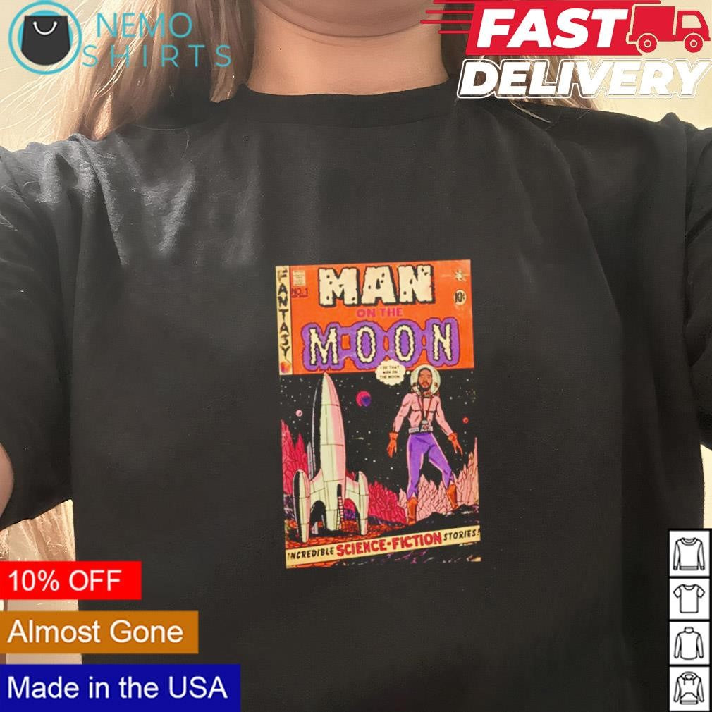 Man on the moon incredible science fiction stories - Adult & Kids T-Shirts, Sweatshirts & Hoodies apparel design preview 3
