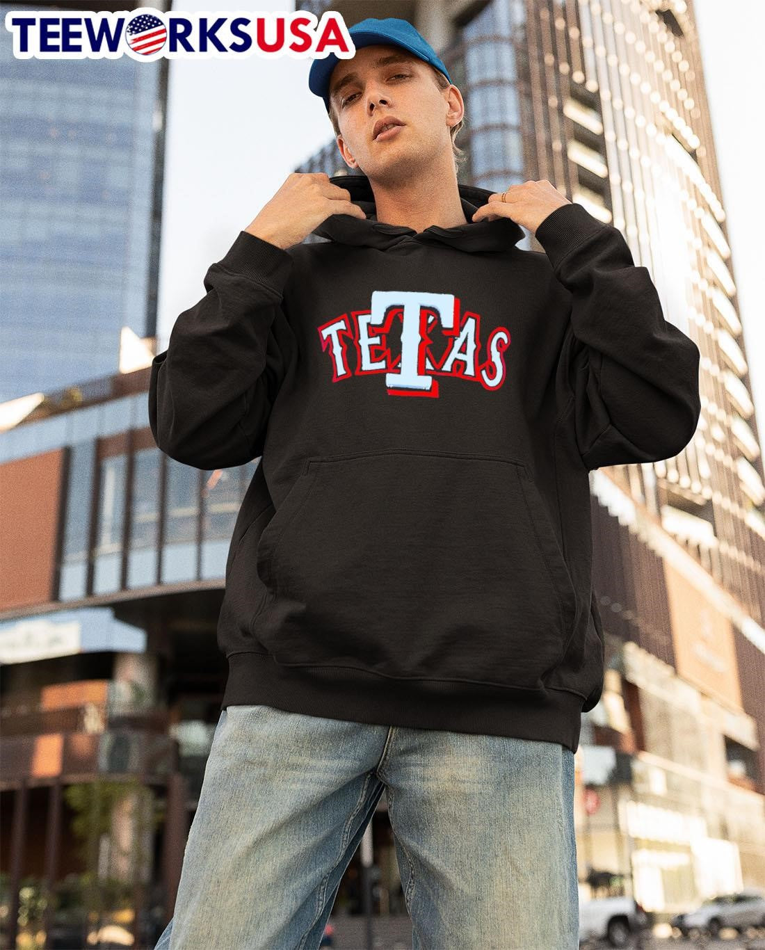 Texas Rangers TETAS - Adult & Kids T-Shirts, Sweatshirts & Hoodies apparel design preview 3
