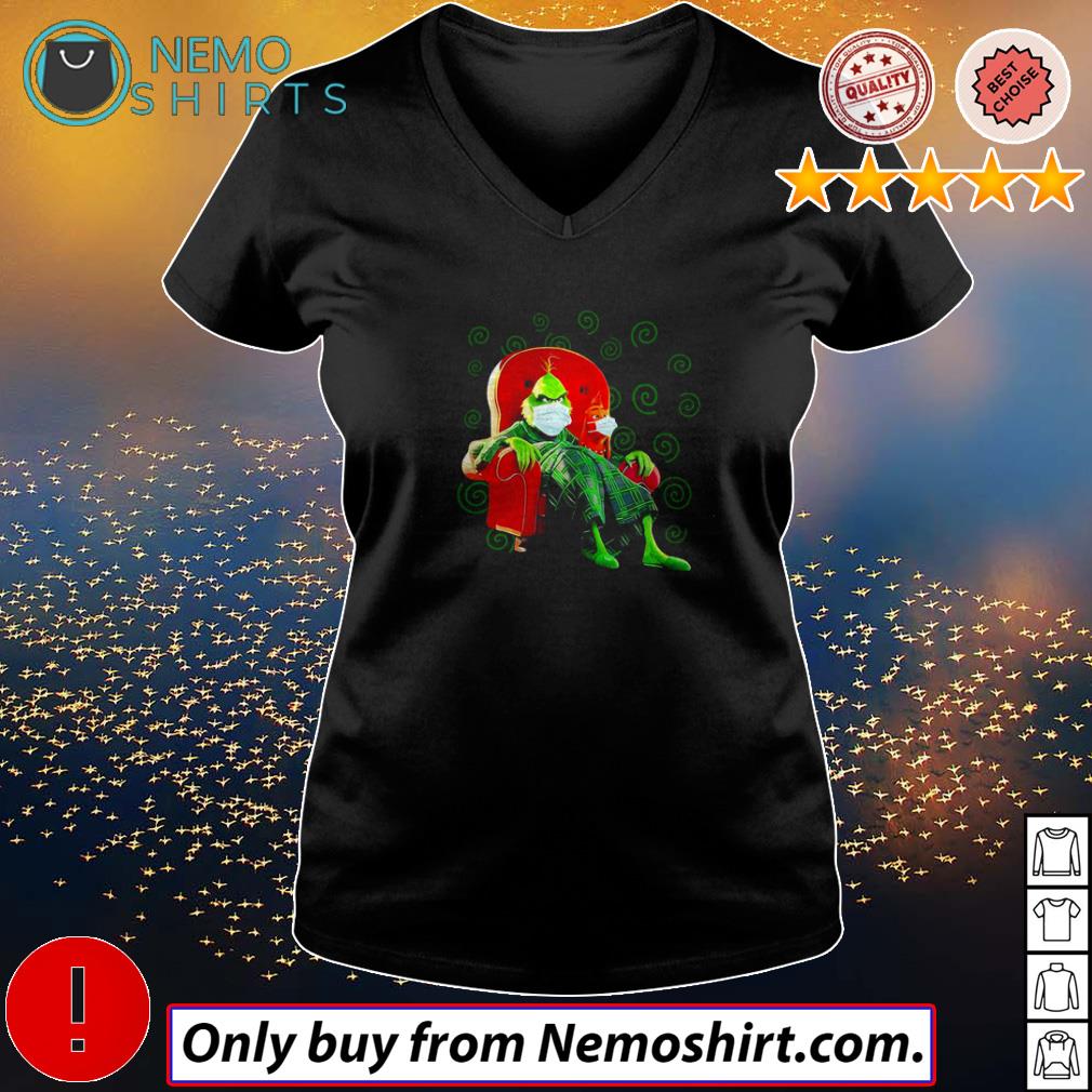 Grinch and Dog sitting in a chair Covid 19 - Adult & Kids T-Shirts, Sweatshirts & Hoodies apparel design preview 5