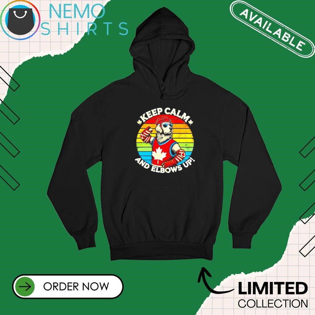 Keep calm and elbows up Golden Retriever Canada - Adult & Kids T-Shirts, Sweatshirts & Hoodies apparel design preview 2