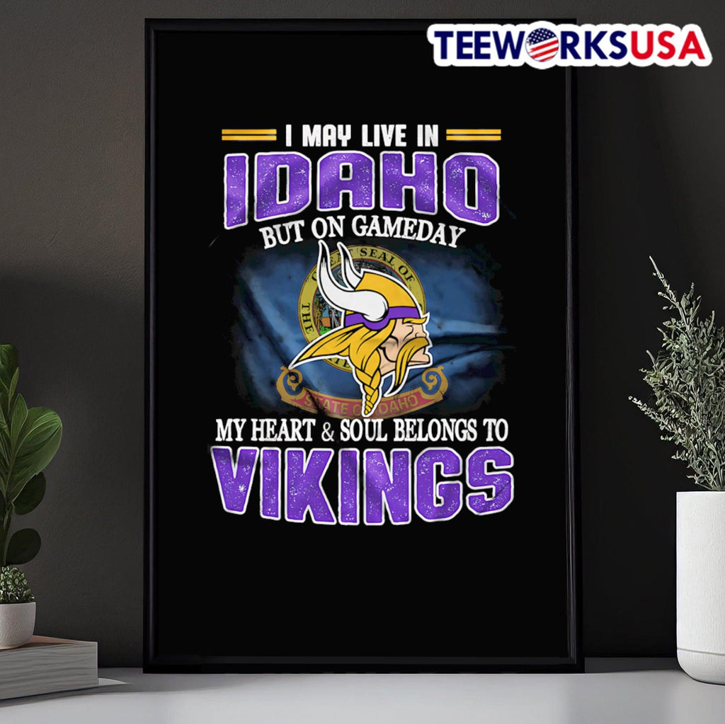 I may live in Idaho but on gameday my heart and soul - Adult & Kids T-Shirts, Sweatshirts & Hoodies apparel design preview 5