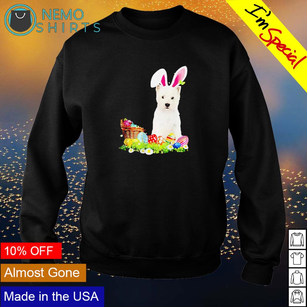 West Highland bunny easter eggs - Adult & Kids T-Shirts, Sweatshirts & Hoodies apparel design preview 4