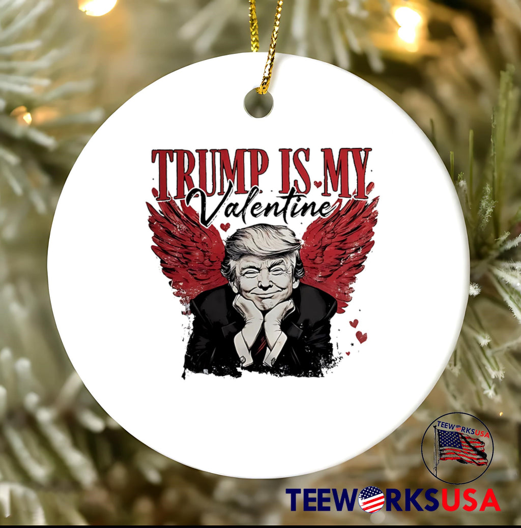 Trump Is My Valentine Cupid Wings Funny - Adult & Kids T-Shirts, Sweatshirts & Hoodies apparel design preview 3