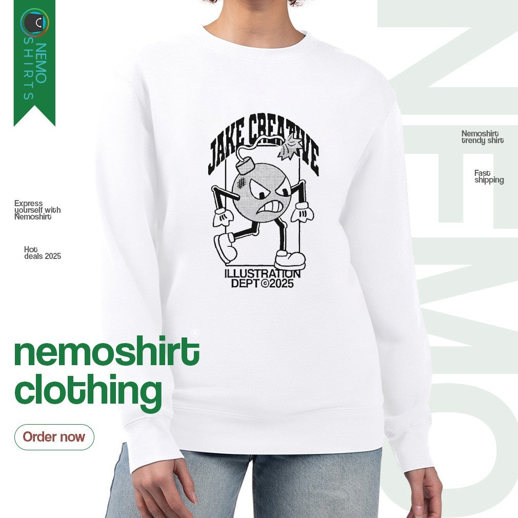 Jake creative bomb illustration - Adult & Kids T-Shirts, Sweatshirts & Hoodies apparel design preview 4