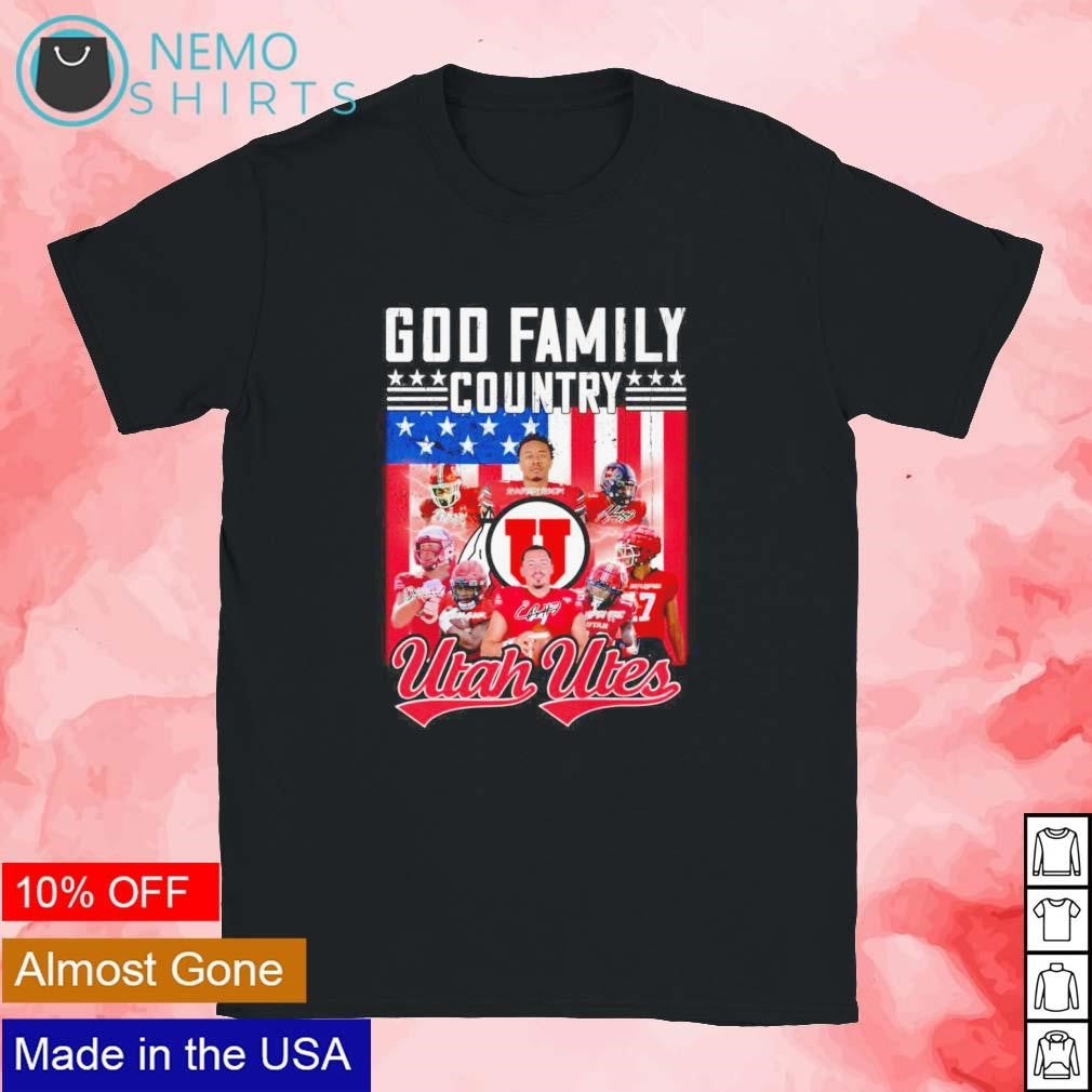 God family country and Utah Utes US flag - Adult & Kids T-Shirts, Sweatshirts & Hoodies apparel design preview 1