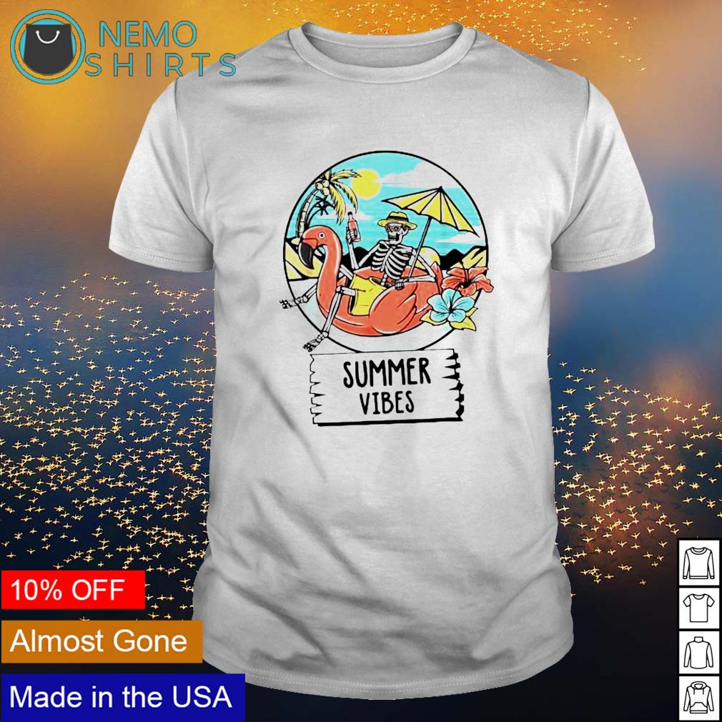 Summer vibes skull skeleton beach - Adult & Kids T-Shirts, Sweatshirts & Hoodies apparel design preview 1