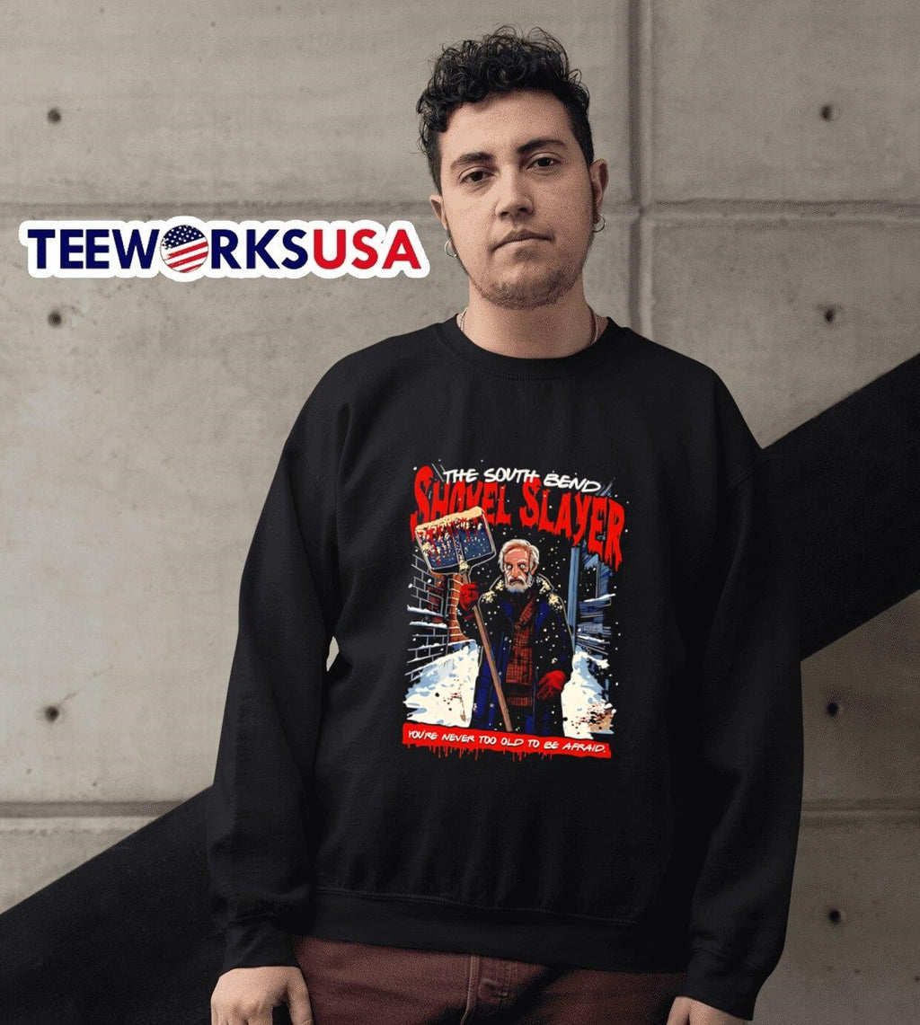 The South Bend Shovel Slayer Home Alone Christmas - Adult & Kids T-Shirts, Sweatshirts & Hoodies apparel design preview 6