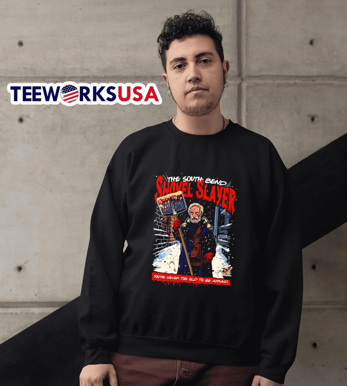 The South Bend Shovel Slayer Home Alone Christmas - Adult & Kids T-Shirts, Sweatshirts & Hoodies apparel design preview 6