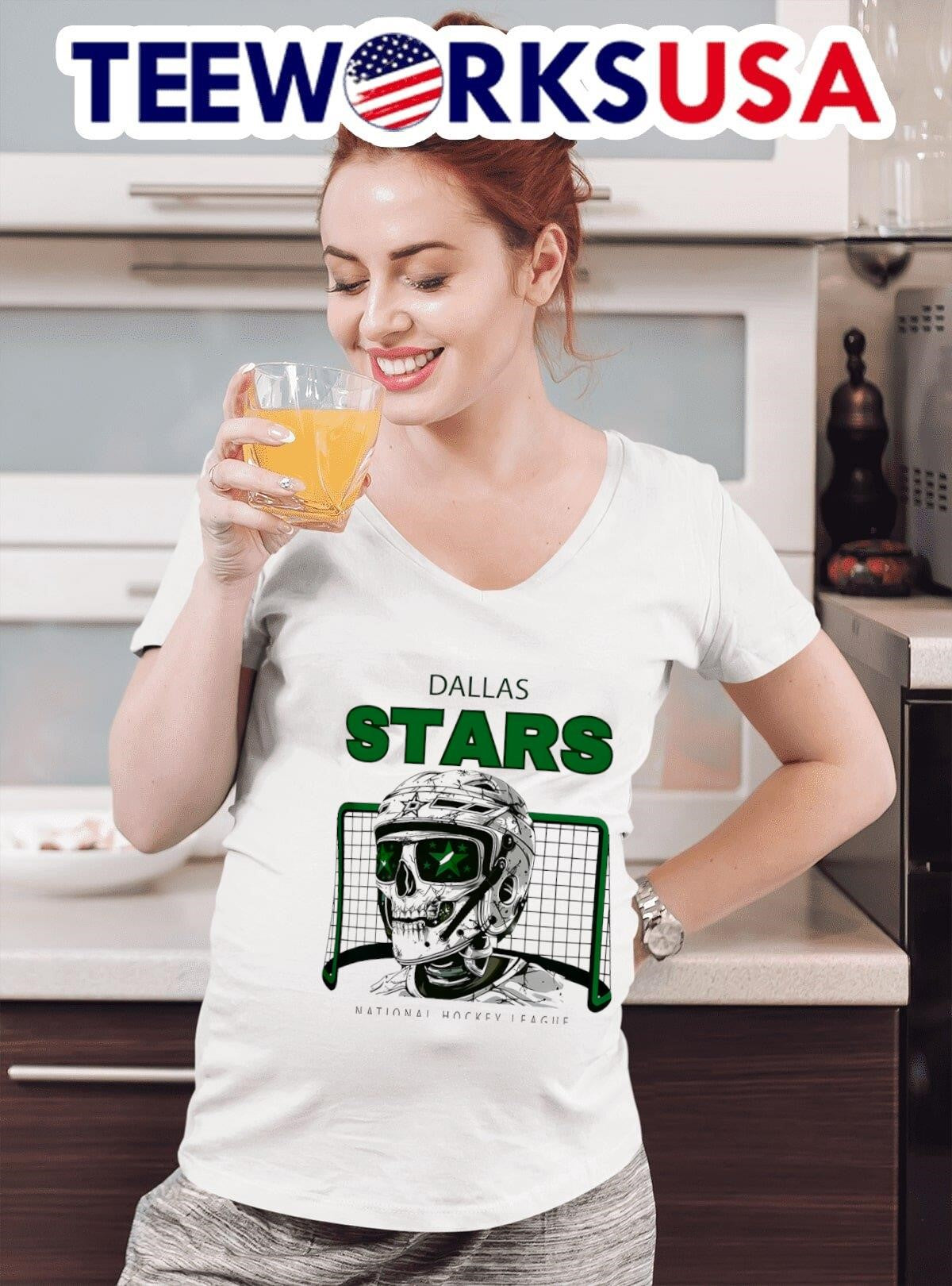 Dallas Stars Stanley Cup Playoffs 2024 skull - Adult & Kids T-Shirts, Sweatshirts & Hoodies apparel design preview 4