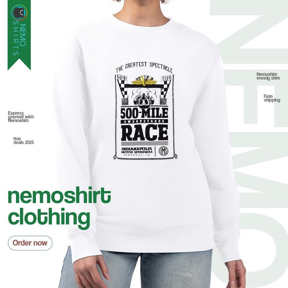 The greatest spectacle Indy 500 Mile sweepstakes race - Adult & Kids T-Shirts, Sweatshirts & Hoodies apparel design preview 4