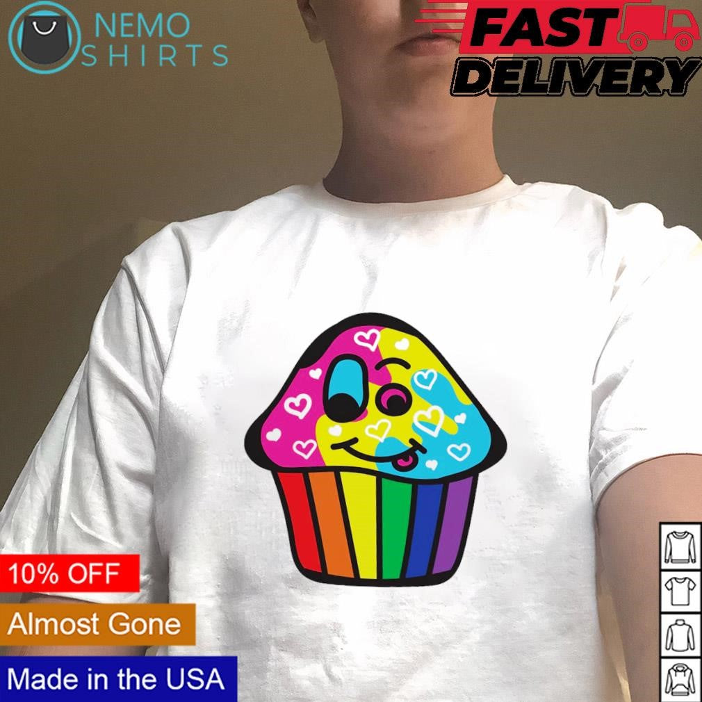 Rainbow cupcake Pansexual and Panromantic - Adult & Kids T-Shirts, Sweatshirts & Hoodies apparel design preview 4