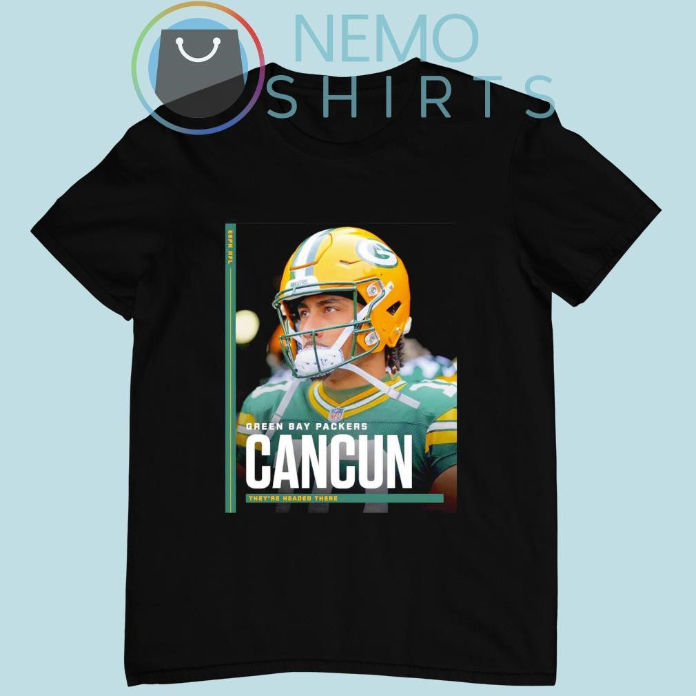 Green Bay Packers Cancun they're headed there - Adult & Kids T-Shirts, Sweatshirts & Hoodies apparel design preview 1