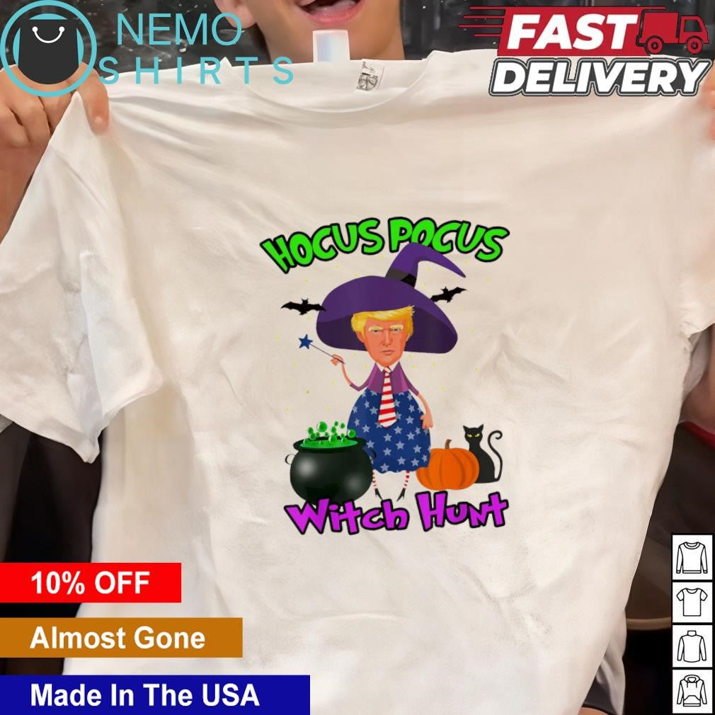 Trump witch hunt hocus pocus Halloween - Adult & Kids T-Shirts, Sweatshirts & Hoodies apparel design preview 1