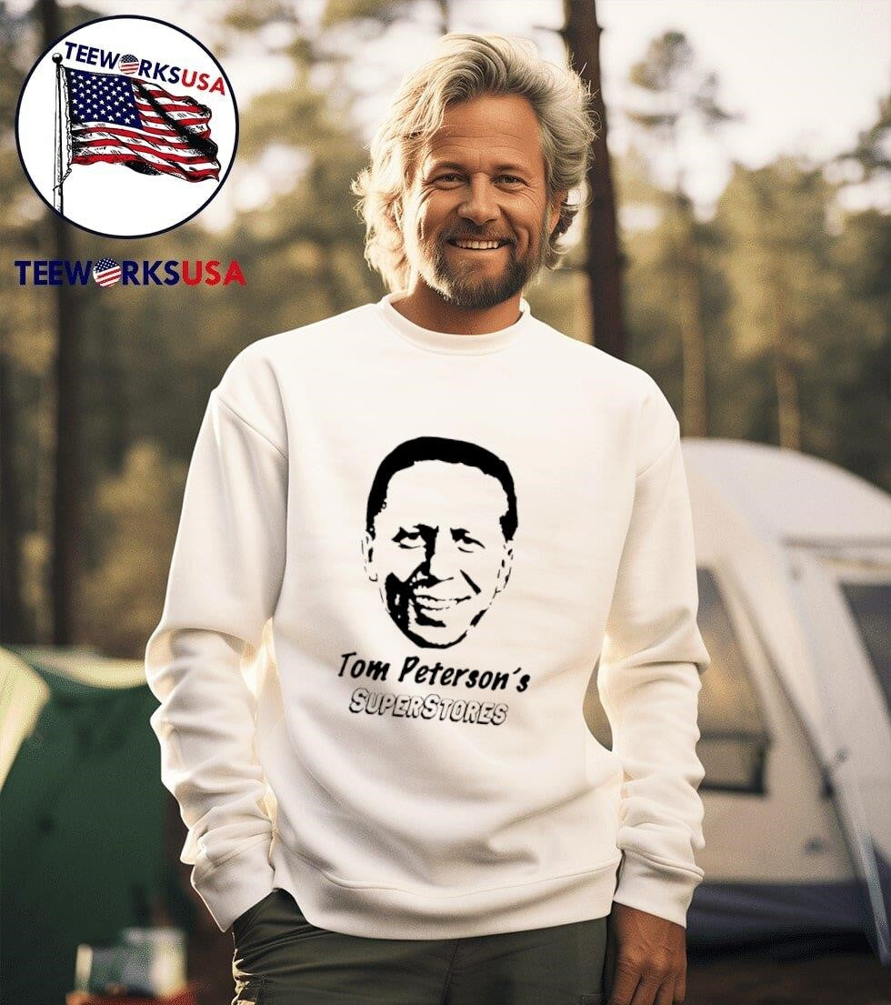 Tom Peterson's Superstores portrait - Adult & Kids T-Shirts, Sweatshirts & Hoodies apparel design preview 3