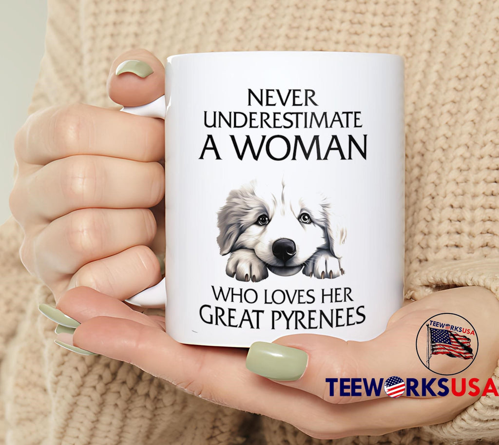 Dog never underestimate a woman who loves her great - Adult & Kids T-Shirts, Sweatshirts & Hoodies apparel design preview 6