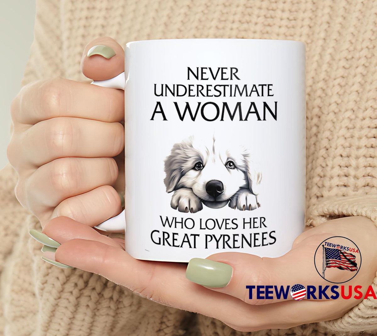 Dog never underestimate a woman who loves her great - Adult & Kids T-Shirts, Sweatshirts & Hoodies apparel design preview 6