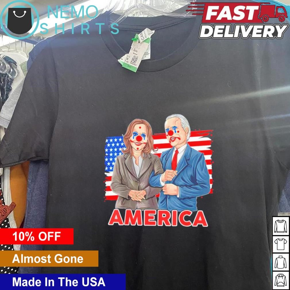 America Joe Biden and Kamala Harris democratic clown - Adult & Kids T-Shirts, Sweatshirts & Hoodies apparel design preview 5