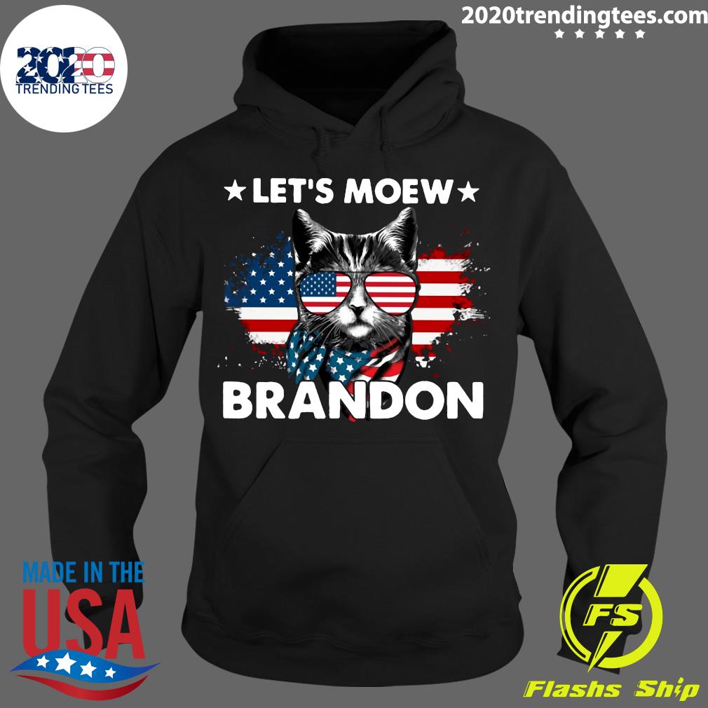 American Flag Cat Let's Moew Brandon - Adult & Kids T-Shirts, Sweatshirts & Hoodies apparel design preview 2