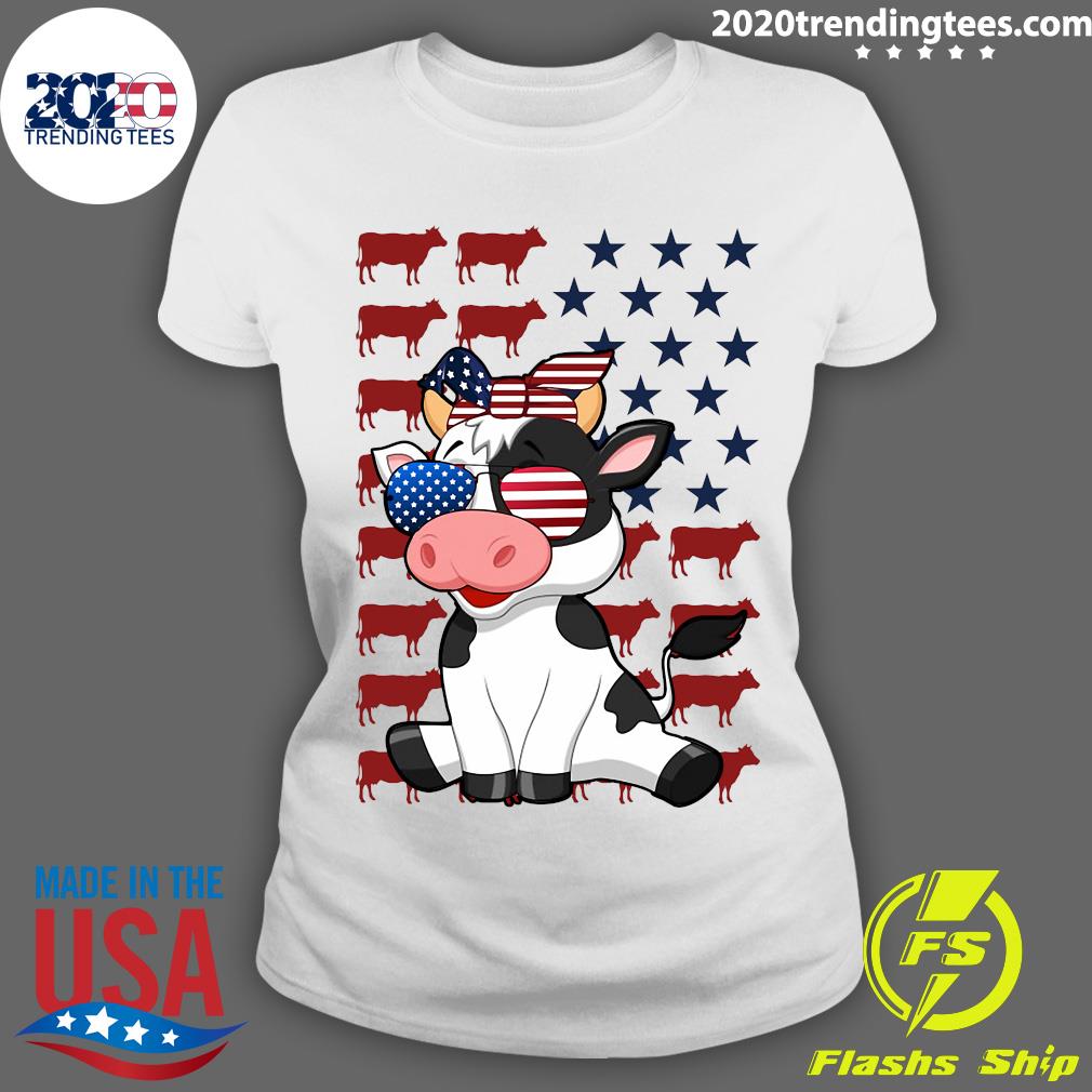 American Flag Cow Independence day Farmer - Adult & Kids T-Shirts, Sweatshirts & Hoodies apparel design preview 3