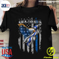 American Flag Eagle Back The Blue 2 Sides - Adult & Kids T-Shirts, Sweatshirts & Hoodies apparel design preview 1