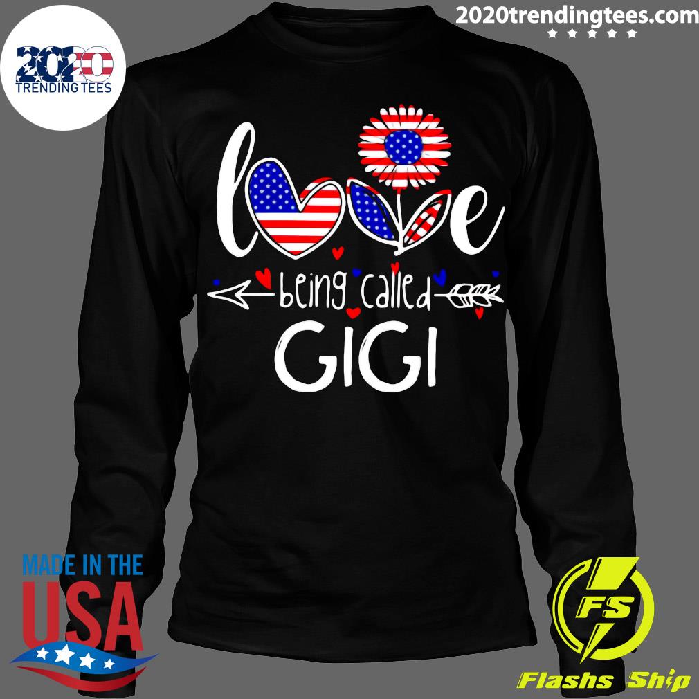 American Flag Flower Love Being Called Gigi 4th Of - Adult & Kids T-Shirts, Sweatshirts & Hoodies apparel design preview 4