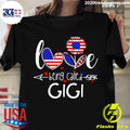 American Flag Flower Love Being Called Gigi 4th Of - Adult & Kids T-Shirts, Sweatshirts & Hoodies apparel design preview 1