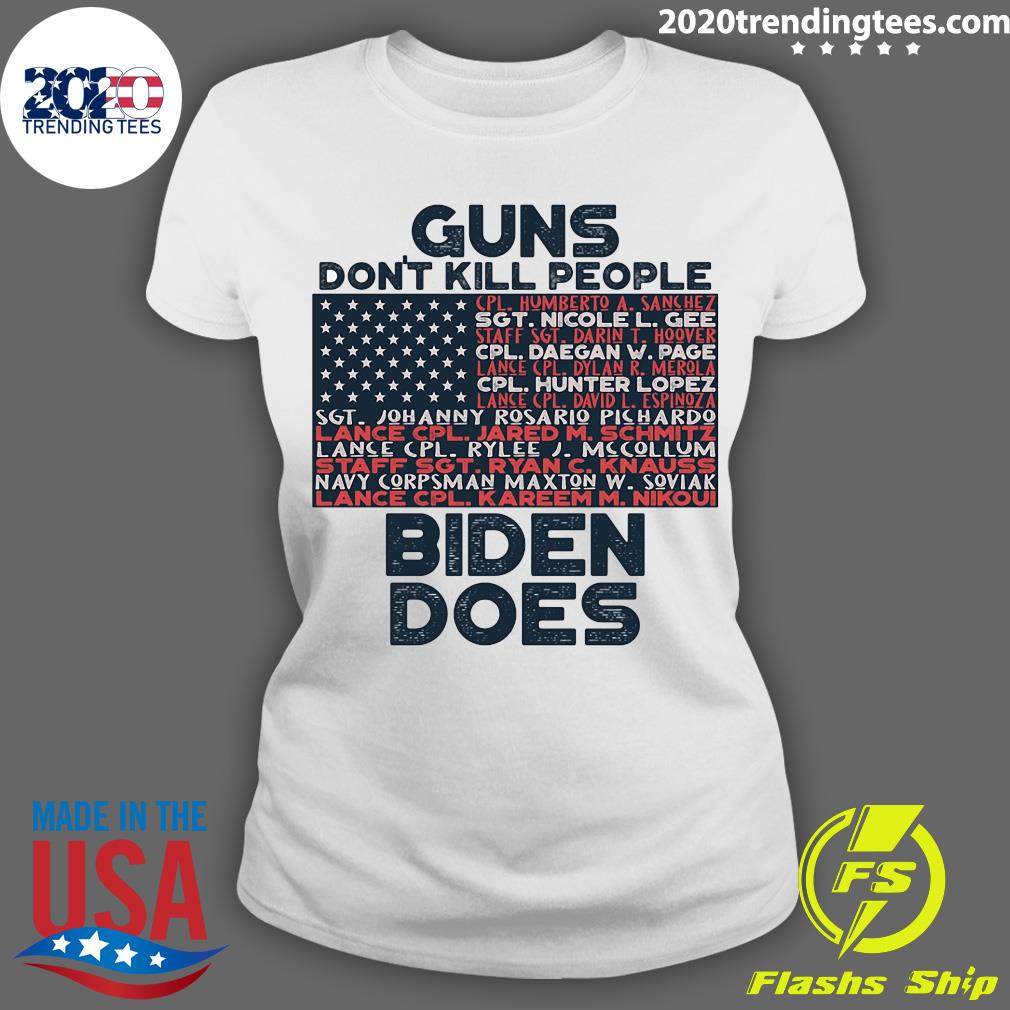 American Flag Guns Don't Kill People Biden Does - Adult & Kids T-Shirts, Sweatshirts & Hoodies apparel design preview 3