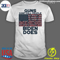 American Flag Guns Don't Kill People Biden Does - Adult & Kids T-Shirts, Sweatshirts & Hoodies apparel design preview 1