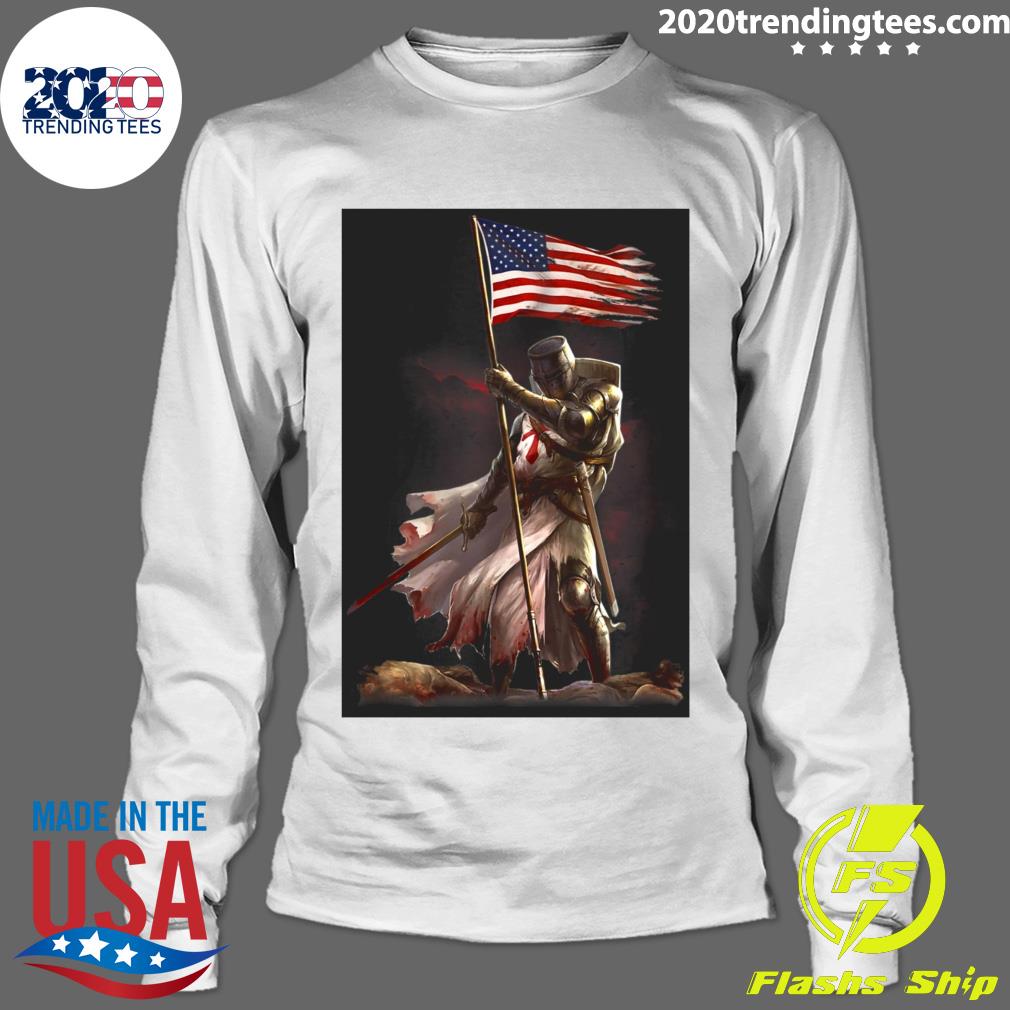 American Flag Knight Templar - Adult & Kids T-Shirts, Sweatshirts & Hoodies apparel design preview 4