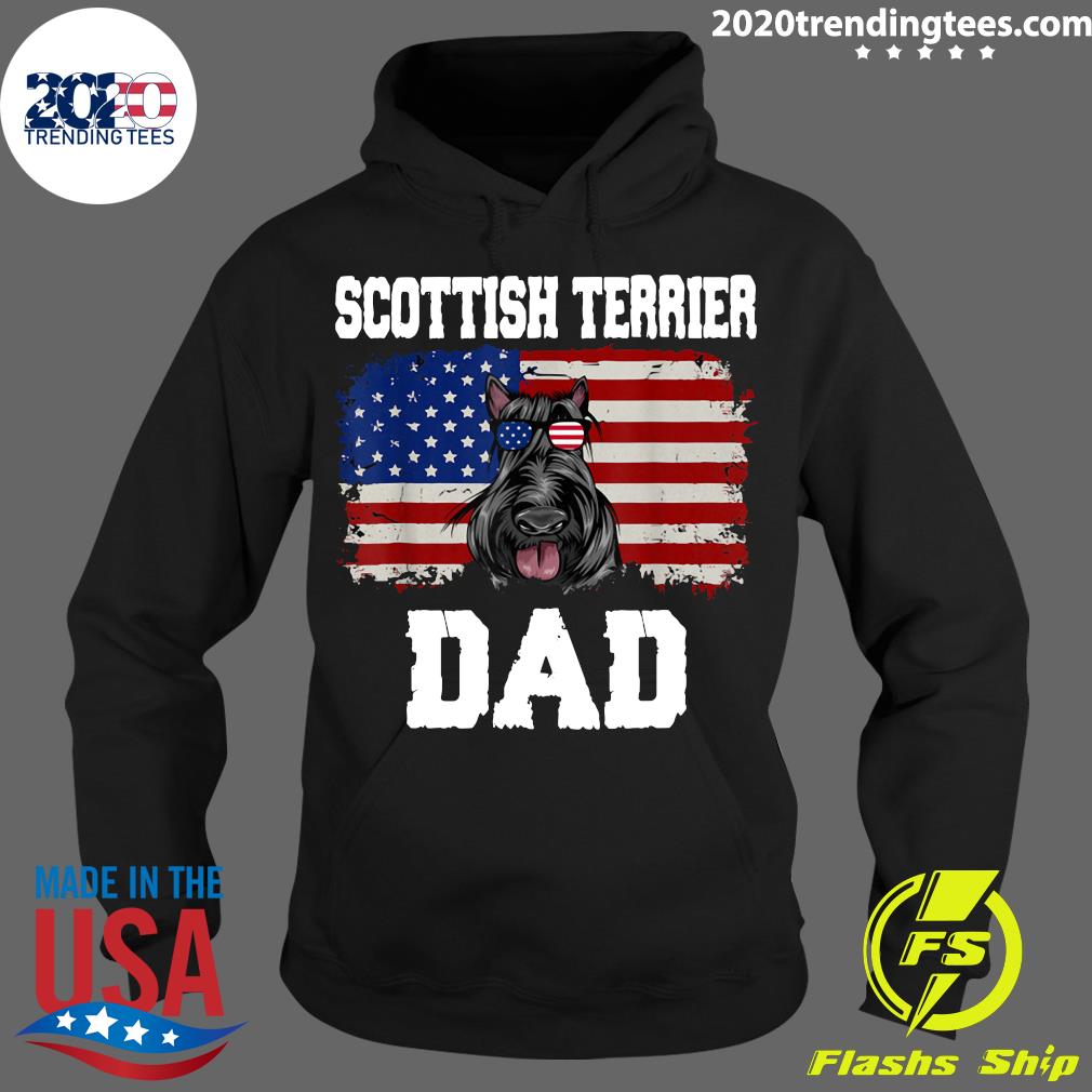 American Flag Scottish Terrier Dad Dog - Adult & Kids T-Shirts, Sweatshirts & Hoodies apparel design preview 2