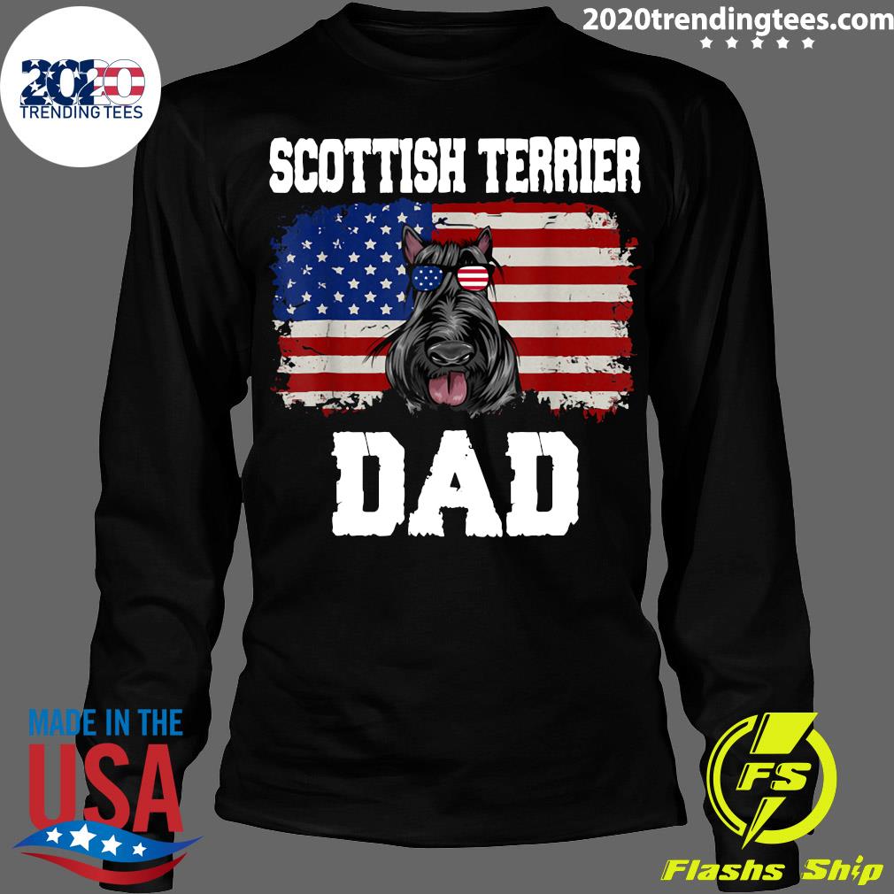 American Flag Scottish Terrier Dad Dog - Adult & Kids T-Shirts, Sweatshirts & Hoodies apparel design preview 4