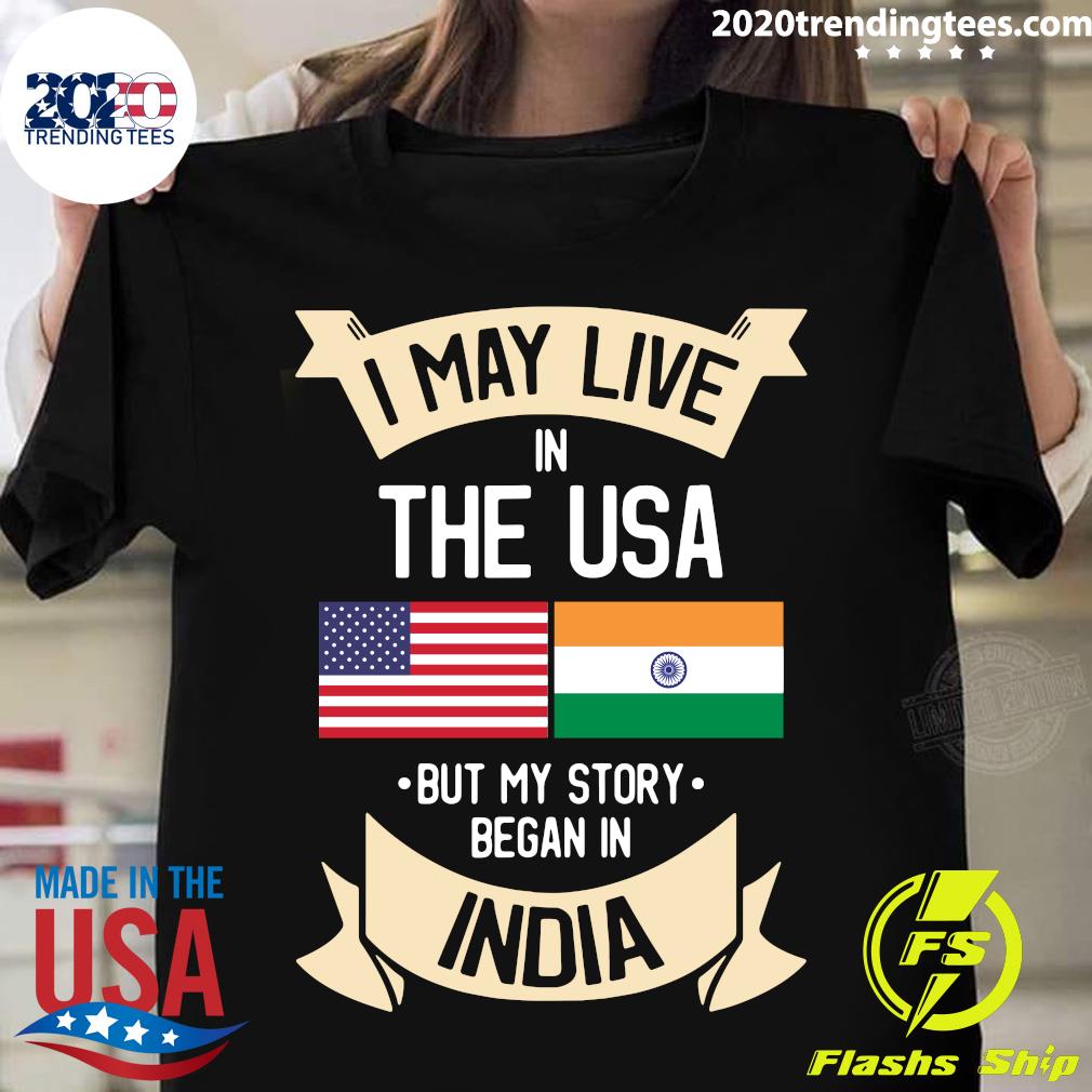 American Flag Uad Indian India Gift Roots - Adult & Kids T-Shirts, Sweatshirts & Hoodies apparel design preview 1