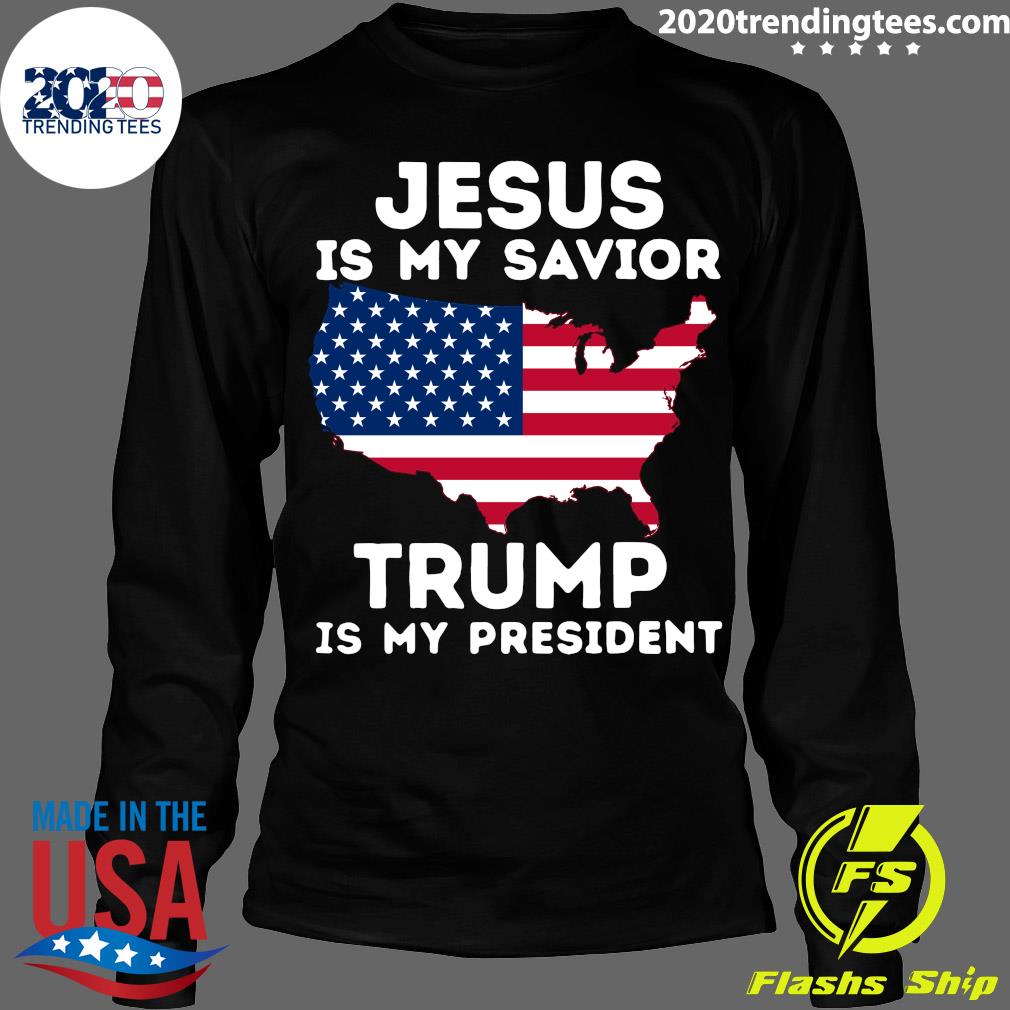 American Jesus Is My Savior Trump President - Adult & Kids T-Shirts, Sweatshirts & Hoodies apparel design preview 4