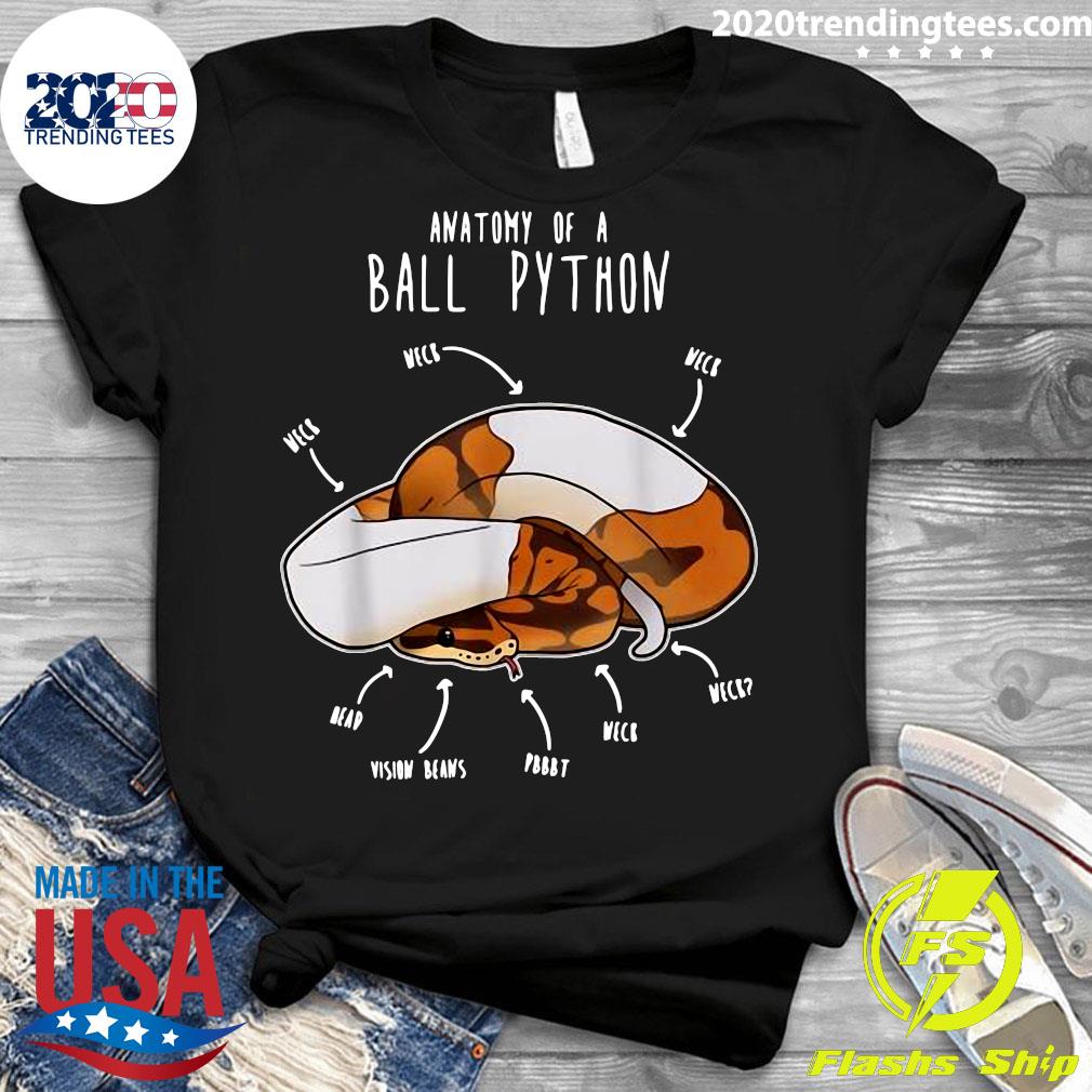 Anatomy of a Piebald Ball Python, Reptile Snake - Adult & Kids T-Shirts, Sweatshirts & Hoodies apparel design preview 3