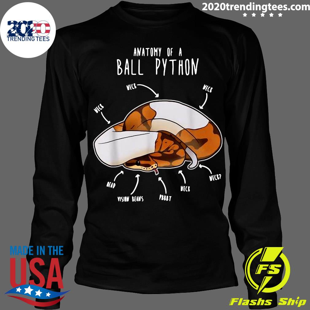 Anatomy of a Piebald Ball Python, Reptile Snake - Adult & Kids T-Shirts, Sweatshirts & Hoodies apparel design preview 4