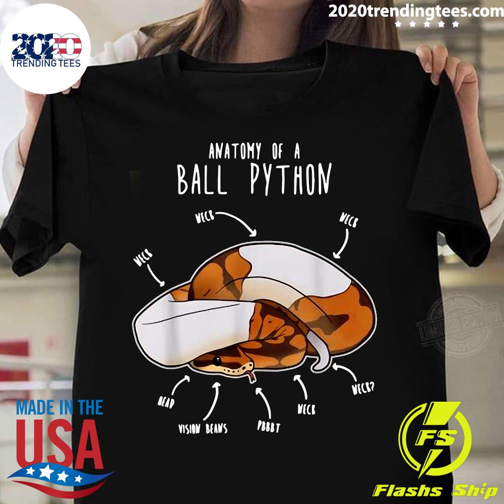 Anatomy of a Piebald Ball Python, Reptile Snake - Adult & Kids T-Shirts, Sweatshirts & Hoodies apparel design preview 1