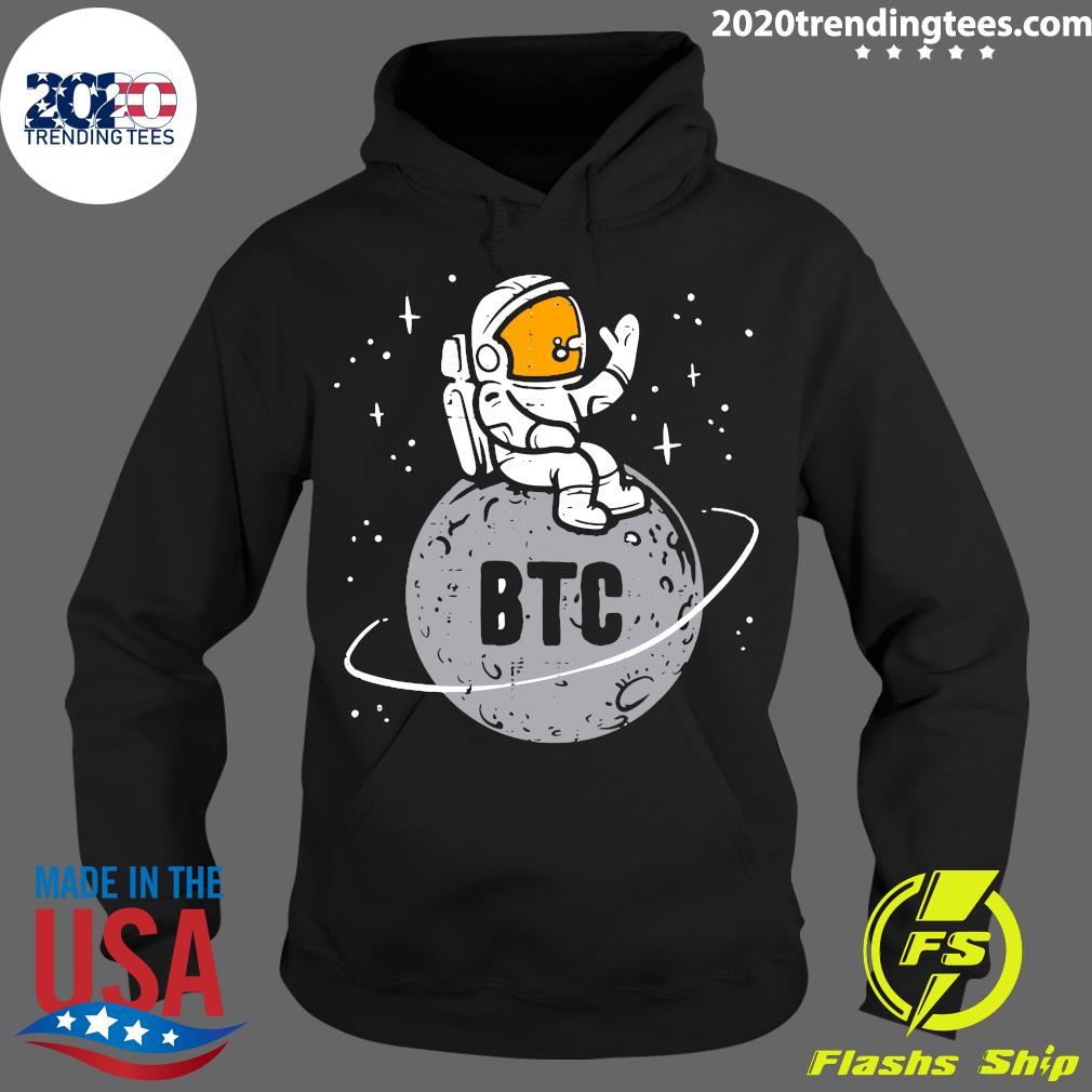 Astronaut Moon BTC Bitcoin Crypto Cryptocurrency - Adult & Kids T-Shirts, Sweatshirts & Hoodies apparel design preview 2