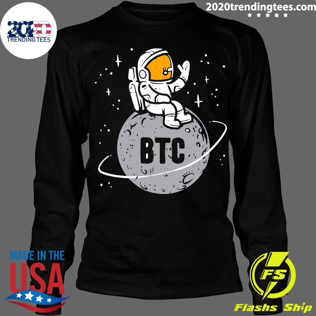 Astronaut Moon BTC Bitcoin Crypto Cryptocurrency - Adult & Kids T-Shirts, Sweatshirts & Hoodies apparel design preview 4